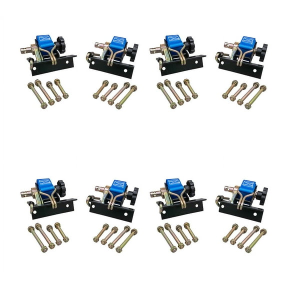 4 Pack 1-1/2"x7' Blue Ladder Rack Ratchet Straps with J-Hook (Pair) - 500 lbs Square Tube Mount - Retractable Ratchet Tie Down Strap for Roof Rack