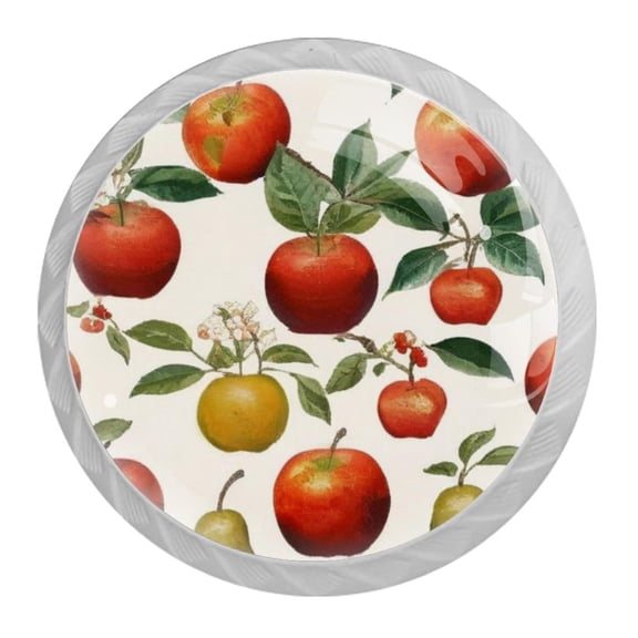 4 Pack 1.37" Decorative Fruit Market Kitchen Cabinet Knobs with Screws (0.28lb)