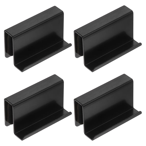 4 Pack 1.6 Inch Glass Finger Edge Pull, Steel Window Display Door Clips ...