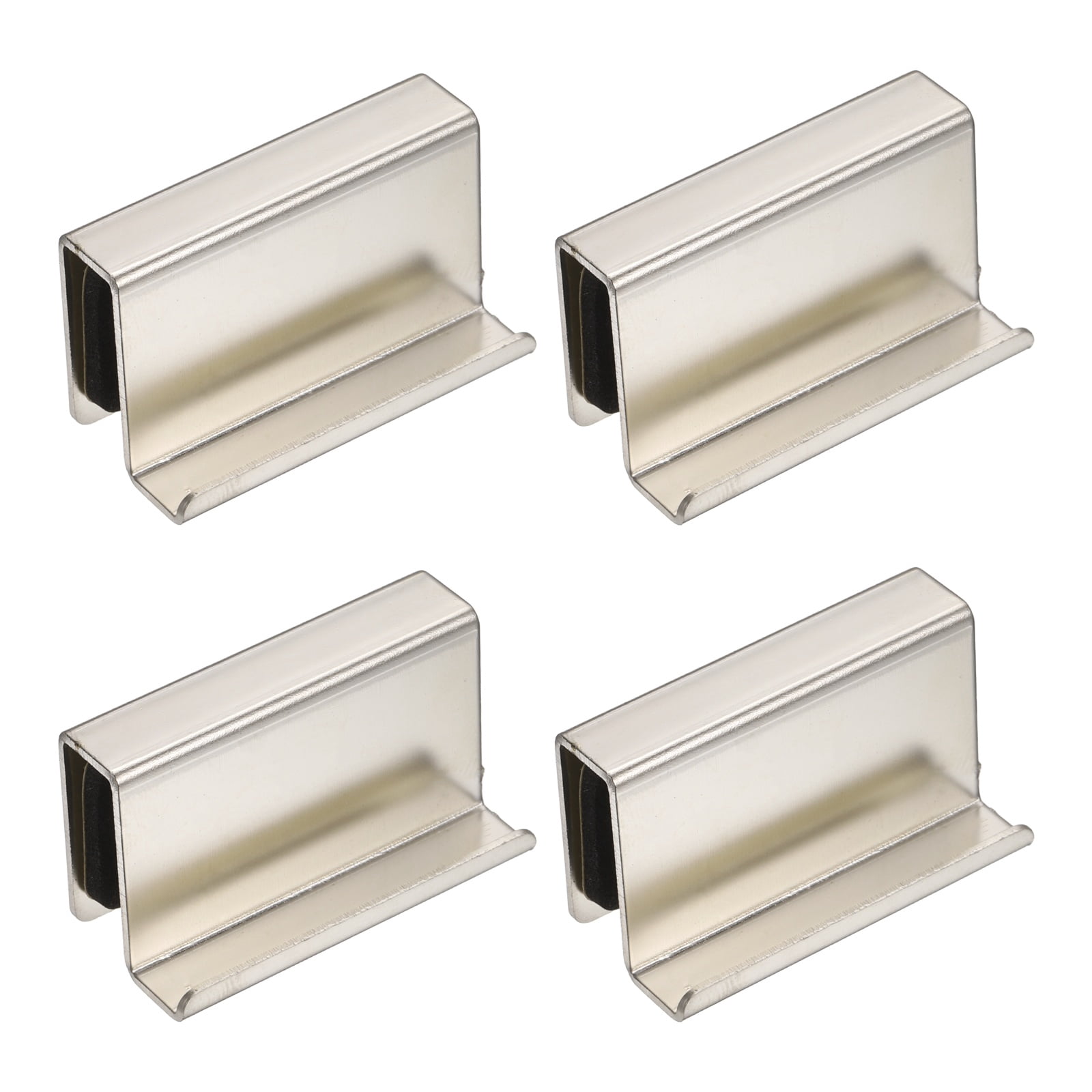 Window Clips Slide 4 Pack 1.6 Inch Glass Finger Edge Pull, Steel Window Display Door Clips ...