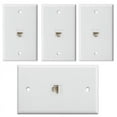 thumbnail image 1 of 4-Pack 1-Port Ethernet Wall Plate, Jack Wall Plate with RJ45, 1 of 5