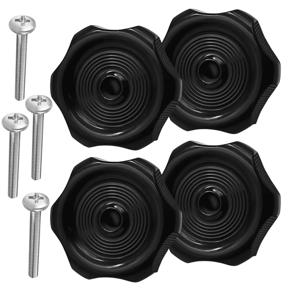 4 Pack 1" Shaft RV Window Crank Handle Knob, Durable Camper Vent Turn Latch Replacement with Screws, Easy Install Interior Window Hardware for RV, Camper Trailer, Motorhome Window Vent Control