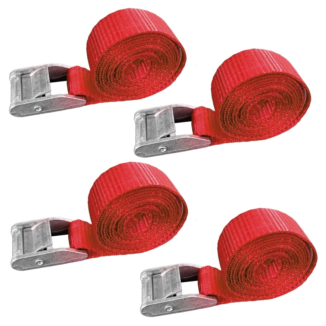 Mega Cargo Control Cam Buckle Tie-Down Straps Heavy Duty 4-Pack 1
