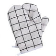 thumbnail image 1 of 4 Pack 10.24" X 5.12" Cotton Oven Mitt Pot Holders, Non-Slip Heat Resistant Oven Mits Kitchen Gloves Potholders for Cooking Baking Grilling (White), 1 of 8