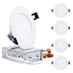 TORCHSTAR 12Pack 4 Inch Classic White Recessed Light Trim, Metal Can ...