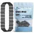 thumbnail image 1 of 4-Pack 10-Inch Chainsaw Chain R40 Replacement for Black & Decker LCS1020 20-Volt, 1 of 8