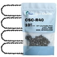 thumbnail image 1 of 4-Pack 10-Inch Chainsaw Chain R40 Replacement for Ryobi TP30 - (10", 3/8", .043", 40 Drive Links), 1 of 8