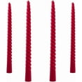 thumbnail image 1 of 4 Pack 10 Inch Gradient Color Spiral Taper Candles for Wedding,Birthday,Christmas and Spring Home Decoration, Kitchen Twisted Candlesticks for Dinner Halloween,Thanksgiving (4, Orange Series, 10 in), 1 of 10