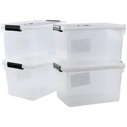 4-Pack 10 L Clear Storage Box with Lid