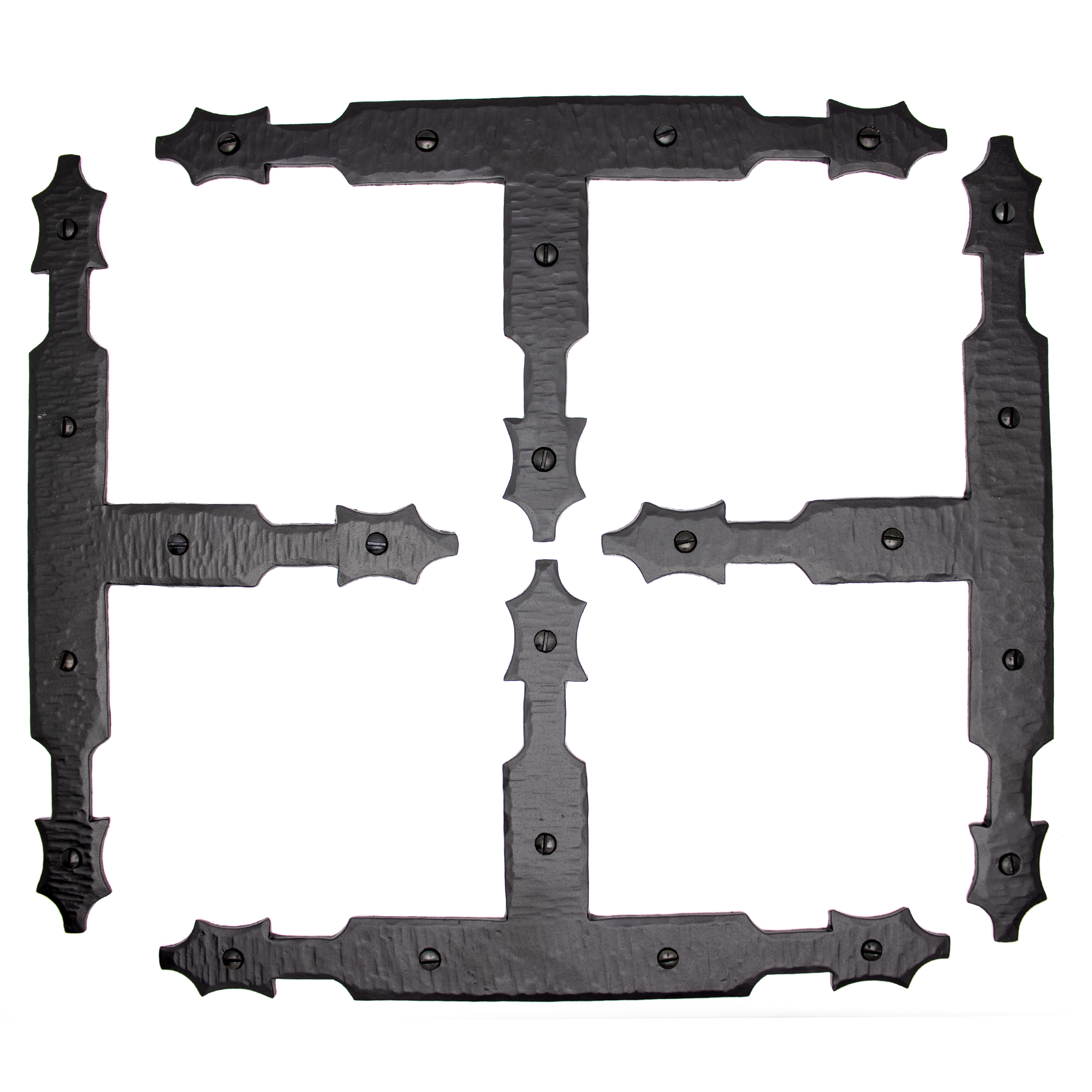 4 Pack 10 inch Decorative Corner Brackets Black T Bracket Decorative