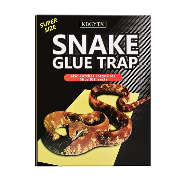 4 Pack 10" x 16" Large Snake Glue Traps with Enhanced Stickiness, Snake Rat Sticky Pad Board for House Indoor Outdoor, Sticky Glue Traps for Snakes, Mice, Rats, Easy to Set