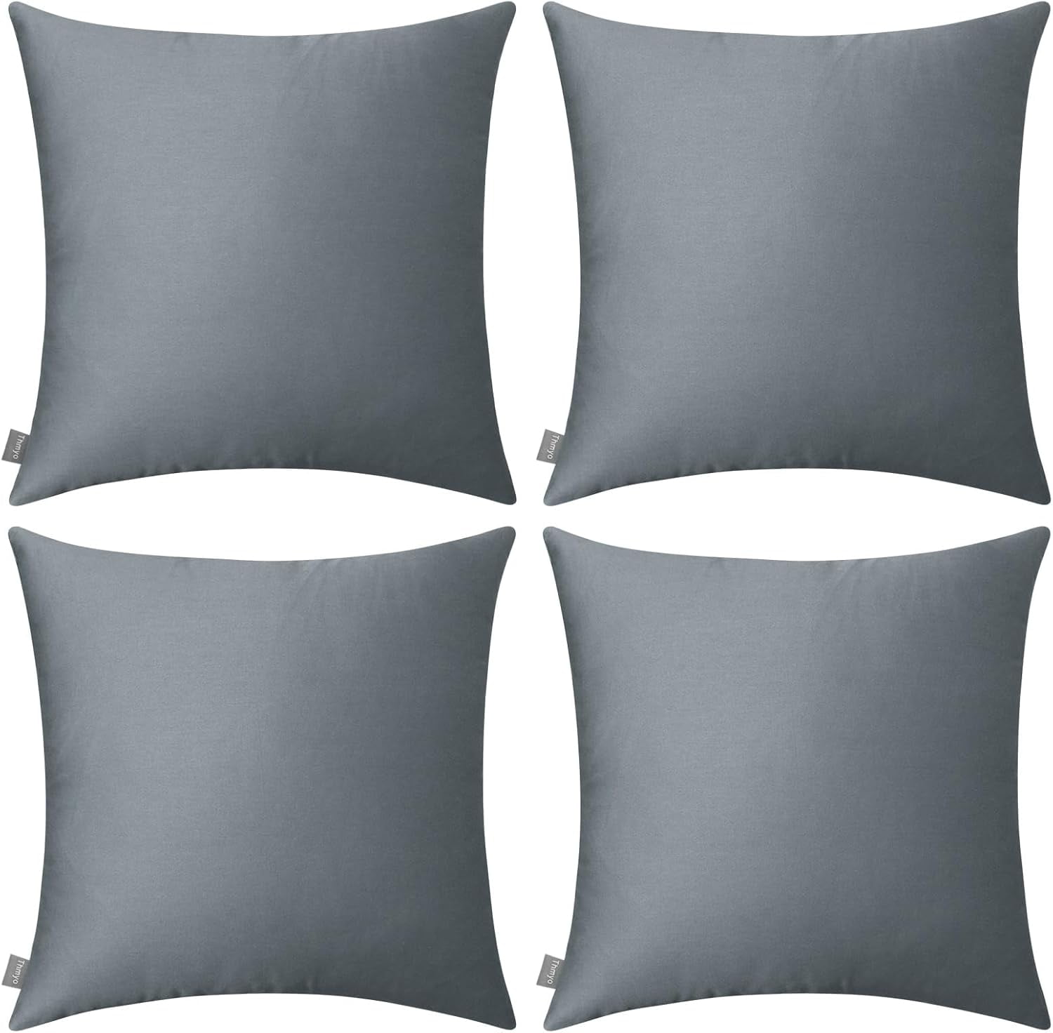 4 pack 100 cotton comfortable solid decorative throw pillow case