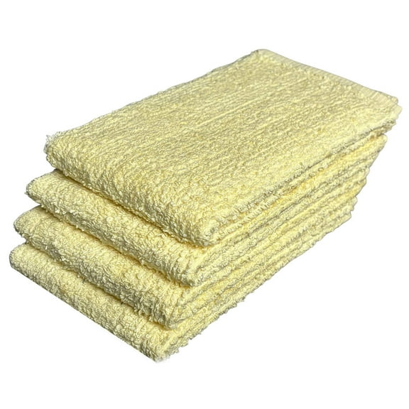 4 Pack, 100% Cotton Ribbed Terry Bar Mop for Kitchen, Highly Absorbent, Cleaning Kitchen Towels | Bar Towels | Machine Washable | 16 x 19 Inches.