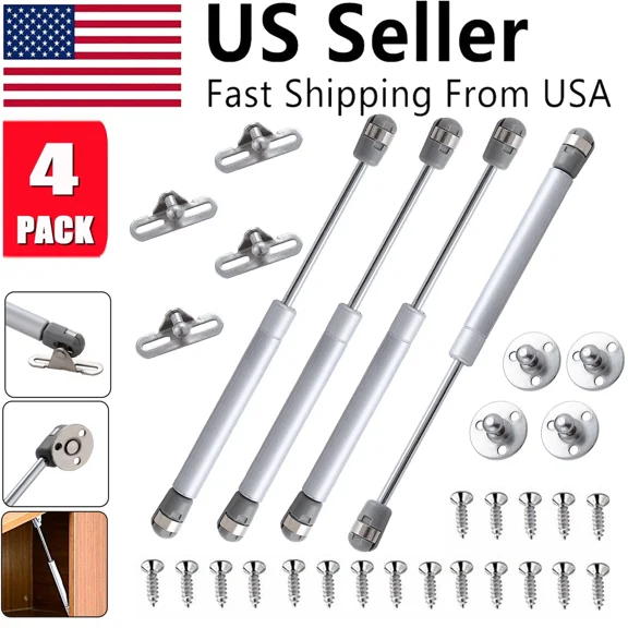 4 Pack 100N Gas Spring Strut Prop Shock Lift Kitchen Cabinet Support Door Hinge