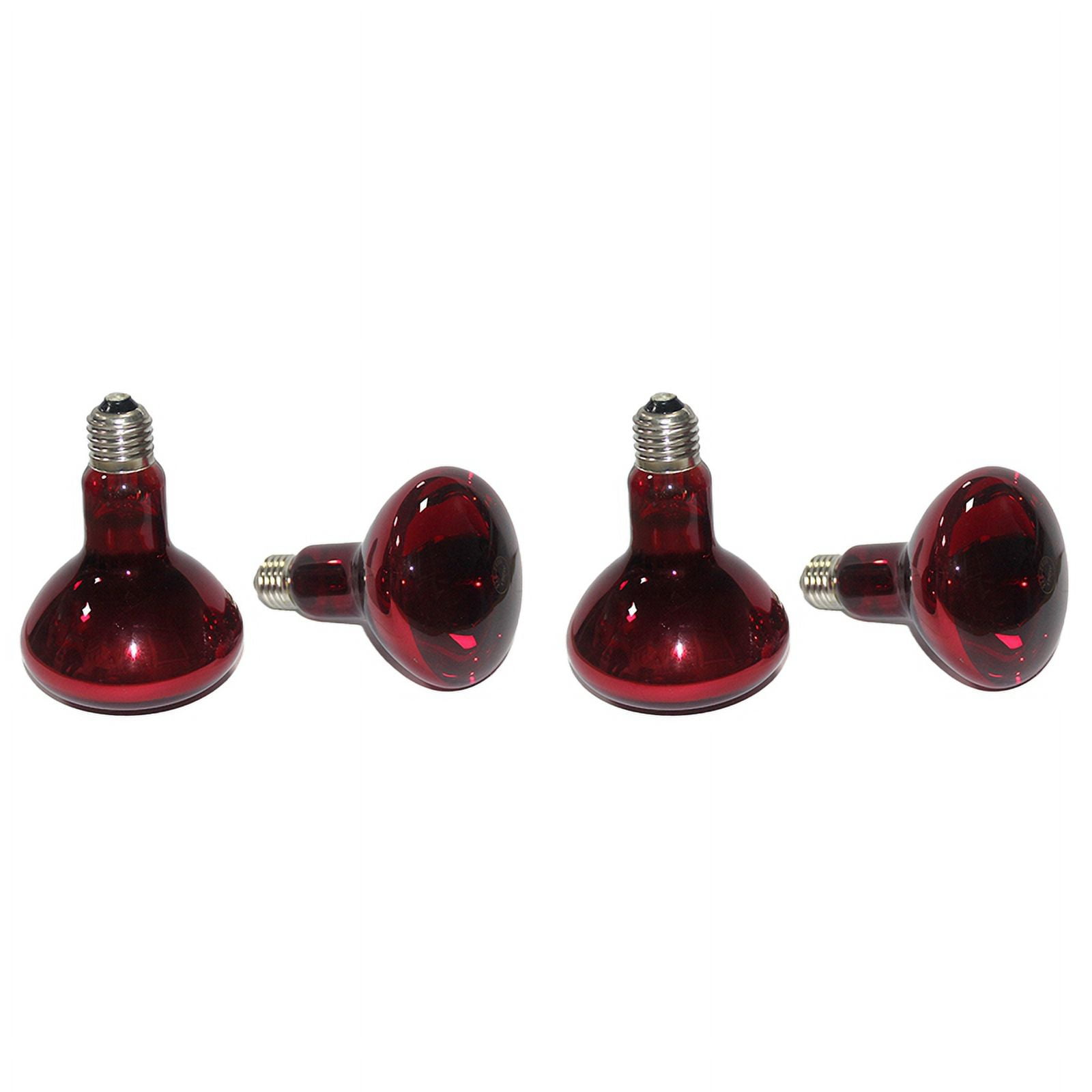 NEW 4 Pack 100W Reptile Heater Bulbs, Amphibian Infrared Sunning Bulbs ForTurtles, Lizards and More.