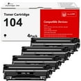thumbnail image 1 of 4-Pack 104 Black Toner Cartridge Compatible for Canon 104 CRG 104 CRG104 FAX-L100 MF4370dn D420 Satera MF4110 MF4270 MF4690 LBP2900 FAX-L140 FAXPHONE L90 ImageCLASS MF4150 MF4350d Printer Ink, 1 of 8