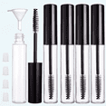 4 Pack 10ml Empty Mascara Tube with Brush Wand, Refillable Eyelash
