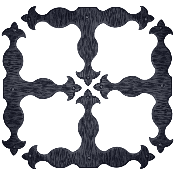 4 Pack 11 inch Decorative Corner Brackets Black T Bracket Decorative Corner Brackets Flat Angle Bracket Barn Door Hardware Ornamental Brackets The Sonora Series by Borderland Rustic Hardware