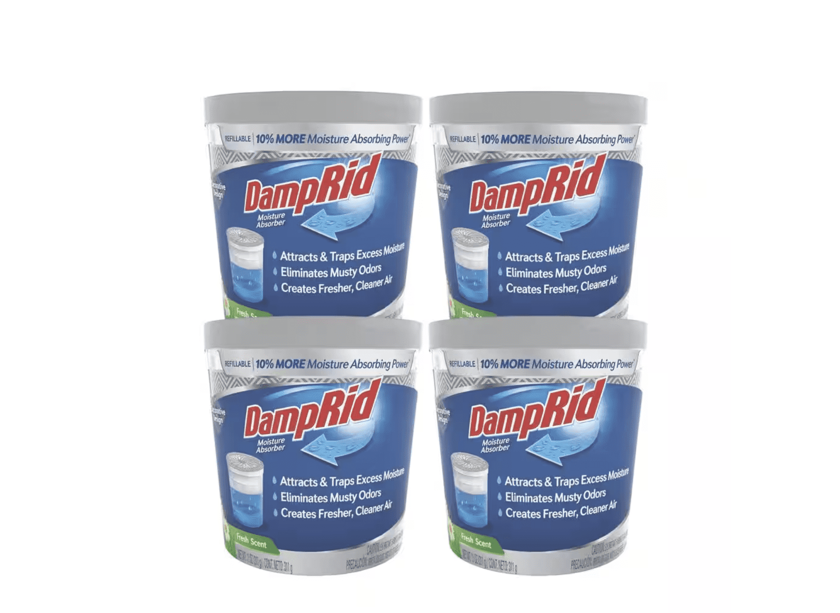 (4-Pack) 11 oz. Fresh Scent Refillable Moisture Absorber