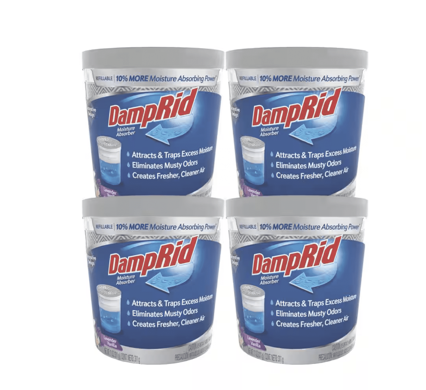 (4-Pack) 11 oz. Lavender Vanilla Refillable Moisture Absorber