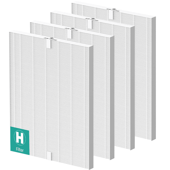 4 Pack 116130 HEPA Replacement Filter H for Winix 5500-2/ AM80 Air Purifi-ers, HEPA Filter for Dust Pollen Hair Pet Dander Smoke, 4 Pack