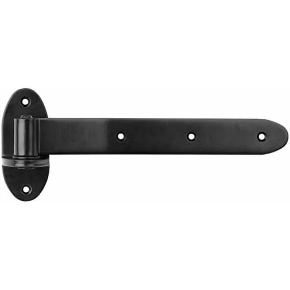 4 Pack 12" Black Strap Gate Hinges, Heavy Duty T Shape Cranked Band Lift Off Door Hinge for Shed Barn Fence with Removeable Pin, 3/16" Thick$$Tools & Hardware Other
