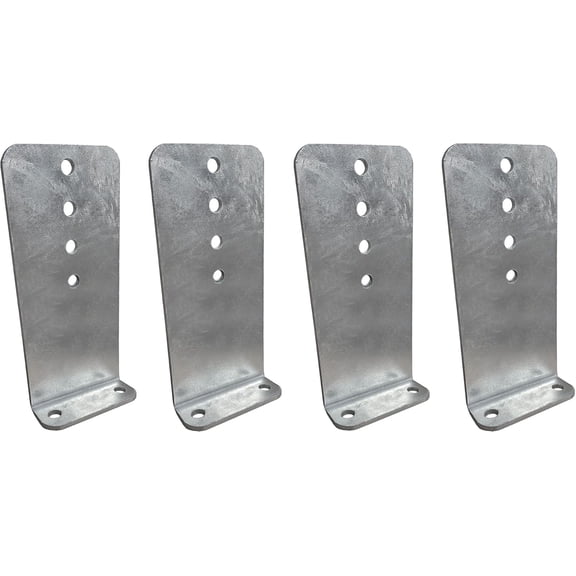 4 Pack - 12" Galvanized L-Type Boat Trailer Bunk Bracket, Heavy Duty