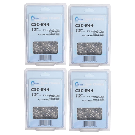 4-Pack 12-Inch Chainsaw Chain Replacement for Stihl HT 100 Pole Pruner - (12", 3/8", .043", 44 DL)
