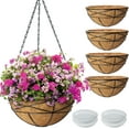 4 Pack 12 Inch Hanging Planters for Outdoor Plants Metal Watering 4 Pack 12 Inch Hanging Planters for Outdoor Plants Metal Watering