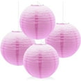 thumbnail image 1 of 4 Pack 12 Inch Large Paper Lantern Shade Jumbo Chinese Round Hanging Japanese Paper Lantern Lamp for Home Wedding Party Ceiling Decoration, 1 of 7