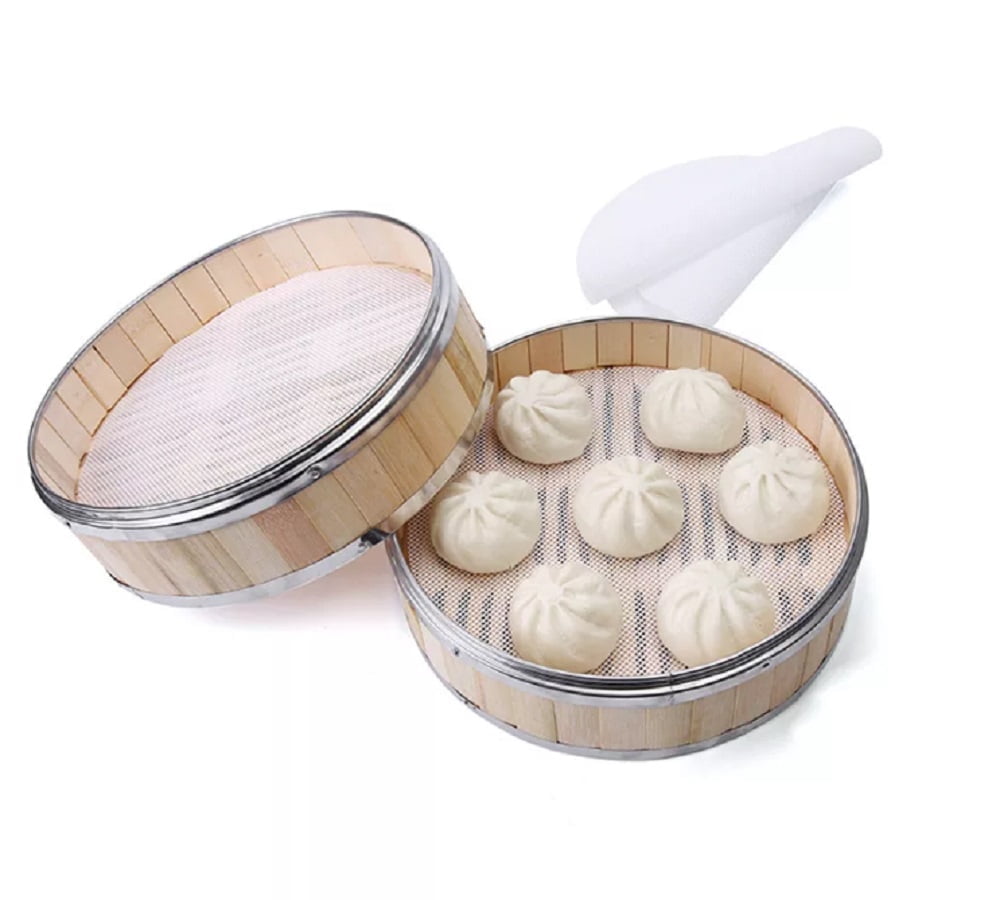 4 Pack 12 Inch Silicone Steamer Liners, Mesh Mat Pads for Dumplings ...