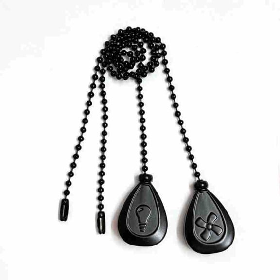 4-Pack 12-Inch Zinc Alloy Ceiling Fan Pull Chain Extenders with Drop-Shaped Pendants for Light and Fan Control 4PCS 12 Inch Ceiling Fan and Light