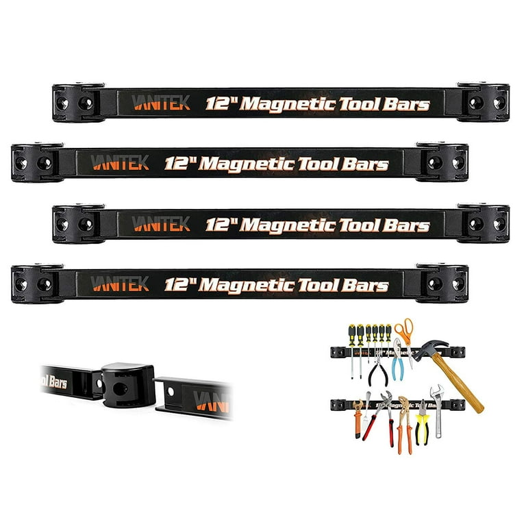 4 Pack 12 Magnetic Tool Holder, Magnetic Tool Holder Strip, A