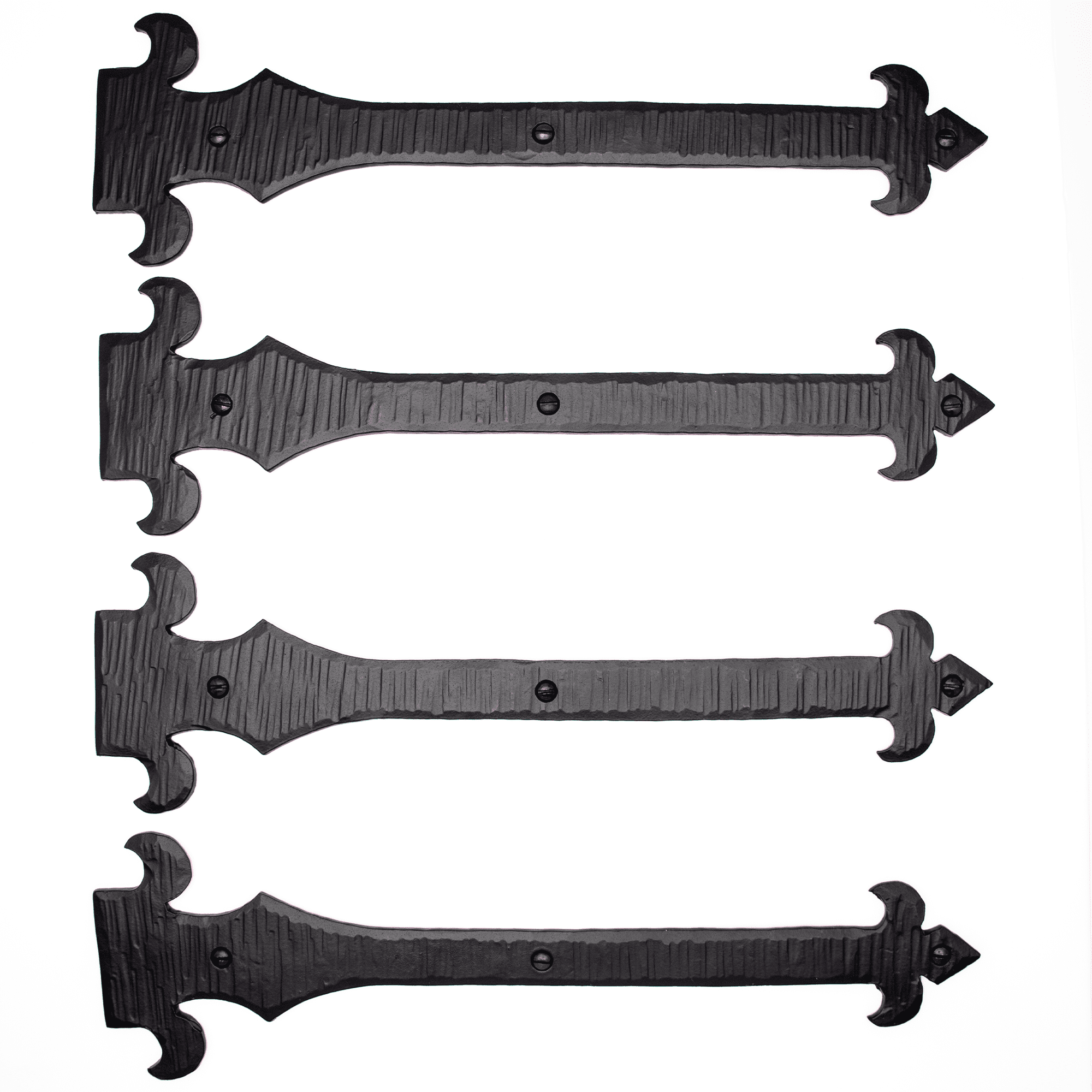4 Pack 12 inch Faux Door Hinges Black Decorative Strap Hinge