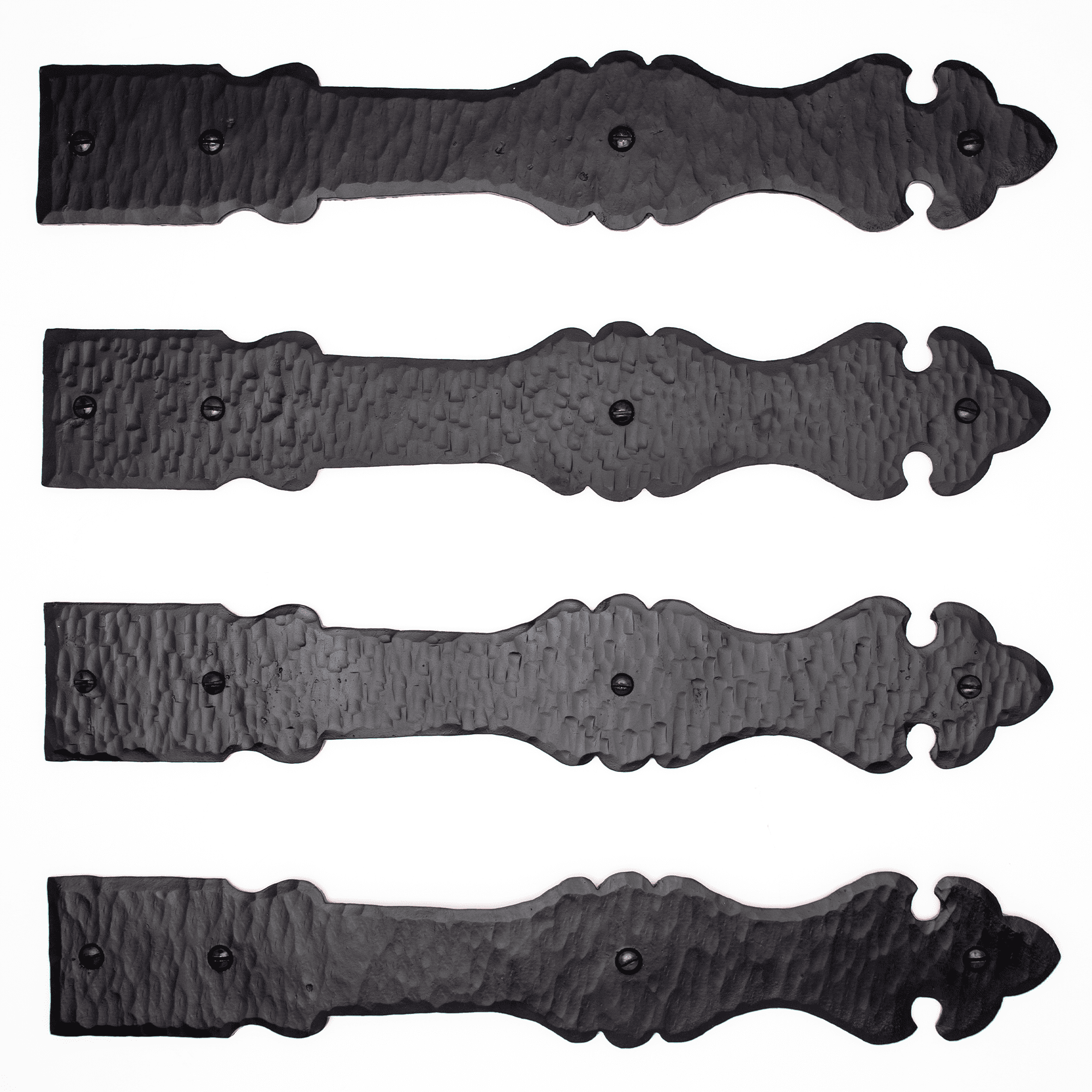 4 Pack 12 inch Faux Door Hinges Black Decorative Strap Hinge Wrought