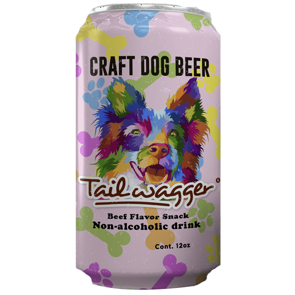 4-Pack, 12 oz Beefy Brown Ale Dog "Beer" (Non-Alcoholic)