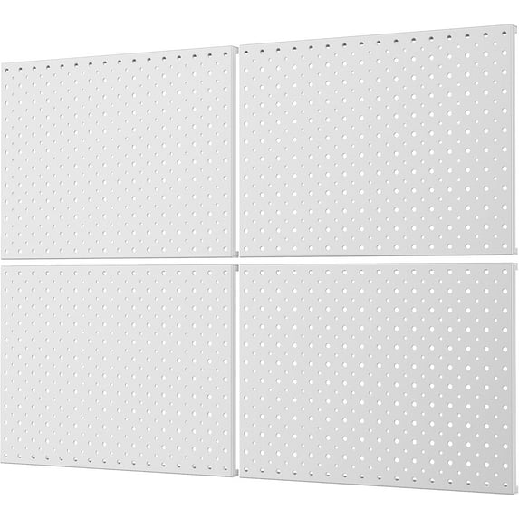 4-Pack 12"x16" Metal Pegboard Panels for Garage, Tool Organizer Pegboard for Pegboard Hooks - Compatible with 1/8" & 1/4" Hooks(Grey)