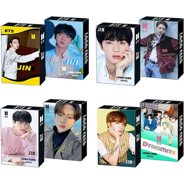 BTS JIN KPOP Lomo Card 4 Pack/120 Pcs with Postcards Box