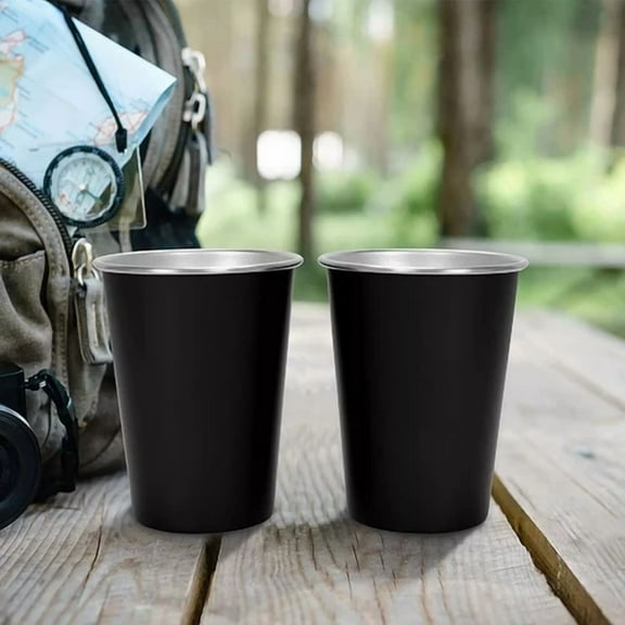 4 Pack 12Oz Stainless Steel Cups Shatterproof Drinking Cups