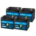 thumbnail image 1 of 4 Pack 12V 50Ah LiFePO4 Lithium Battery with Smart BMS for RV, Solar, Trolling Motor, 1 of 8