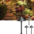 thumbnail image 1 of 4 Pack 12V LED 3W LED Landscape Lights, Rustic Style, Aluminum Housing, 3000K Warm White, 1 of 4