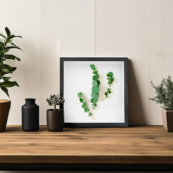 4 Pack 12x12 Shadow Box Frame, Wood Deep Large Shadow Box Display Case with Plexiglass Window for Graduation Memorabilia, Dried Flowers, Craft, Wedding Memories Photos Baby Items