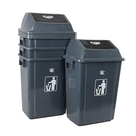 4 Pack 13 Gallon Garbage Can with Lid, Large Kitchen Trash Can