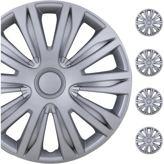 (4 Pack)13 inch Universal Wheel Rim Cover Hubcaps Snap on Car Truck Fit R13 Tire-Lacquer