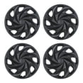 thumbnail image 1 of (4 Pack)14 inch Universal Wheel Rim Cover Hubcaps Snap on Car Truck Fit R14 Tire-Black Matte,ABS Material, 1 of 9