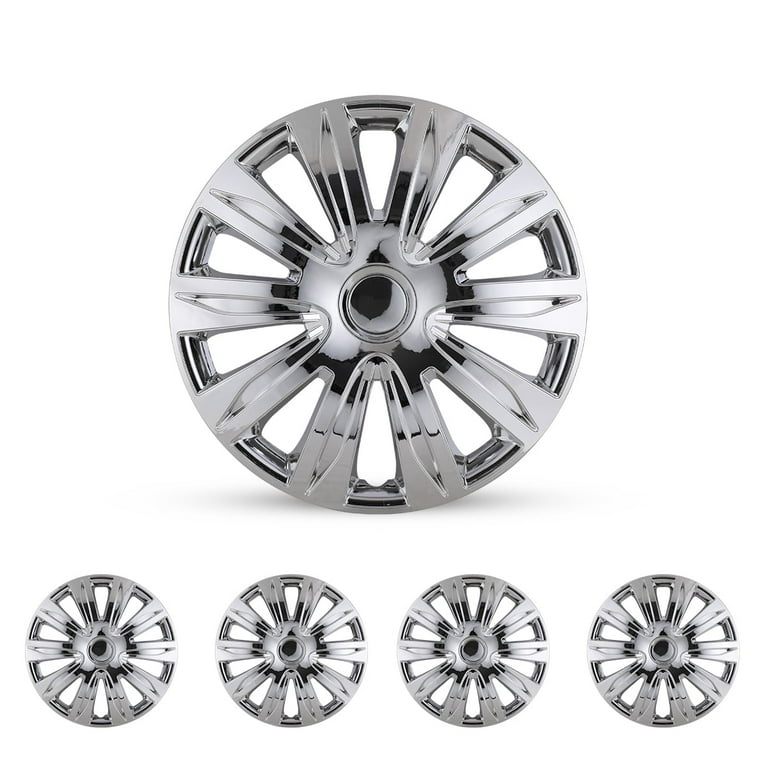 4 Pack)14 inch Universal Wheel Rim Cover Hubcaps Snap on Car Truck