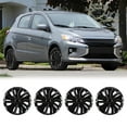 thumbnail image 1 of 4 Pack 14 inch Steel Wheel Hubcaps for 2014-2025 Mitsubishi Mirage,Compatible With Steel Wheels,Snap-on Installation,Black Lacquer, 1 of 8