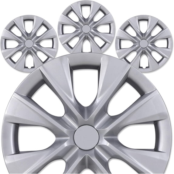 (4 Pack)15" Hubcaps Wheel Rims Cover for 2009-2019 TOYOTA COROLLA Compatible With Steel Wheels Snap On Installation(15-Inch,LACQUER)