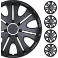 thumbnail image 1 of (4 Pack) 15 inch Universal Black Wheel Rim Cover Hubcaps Snap on Car Truck SUV-Black Matte, 1 of 12