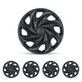 thumbnail image 1 of (4 Pack)15 Inch Universal Wheel Rim Cover Hubcaps Snap On Car Truck Fit R15 Tire-BLACK MATTE, 1 of 8